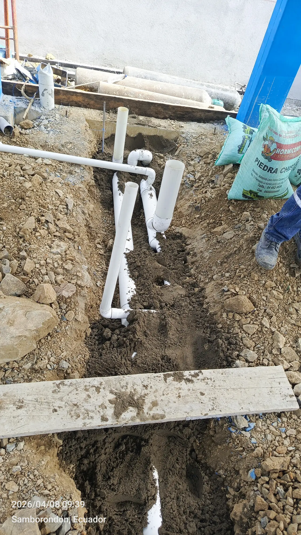 Red de tubería PVC